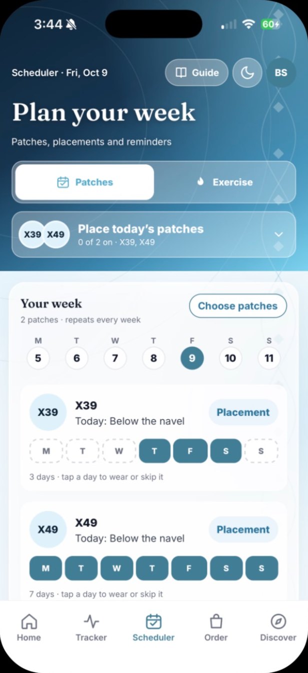 DFS Health scheduler planning X39 and X49 patches for the week